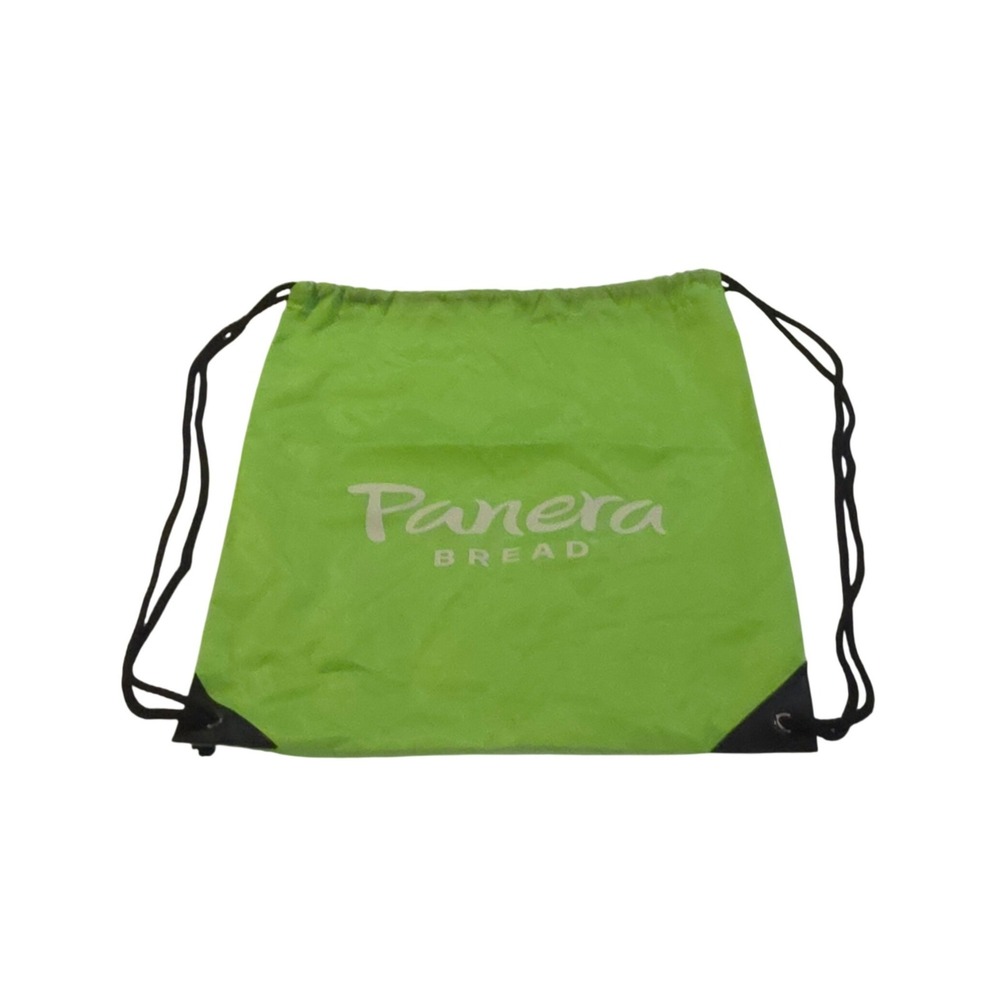 Panera Bread Lime Green Drawstring Backpack 100% RPET Cinch Bag 3071R